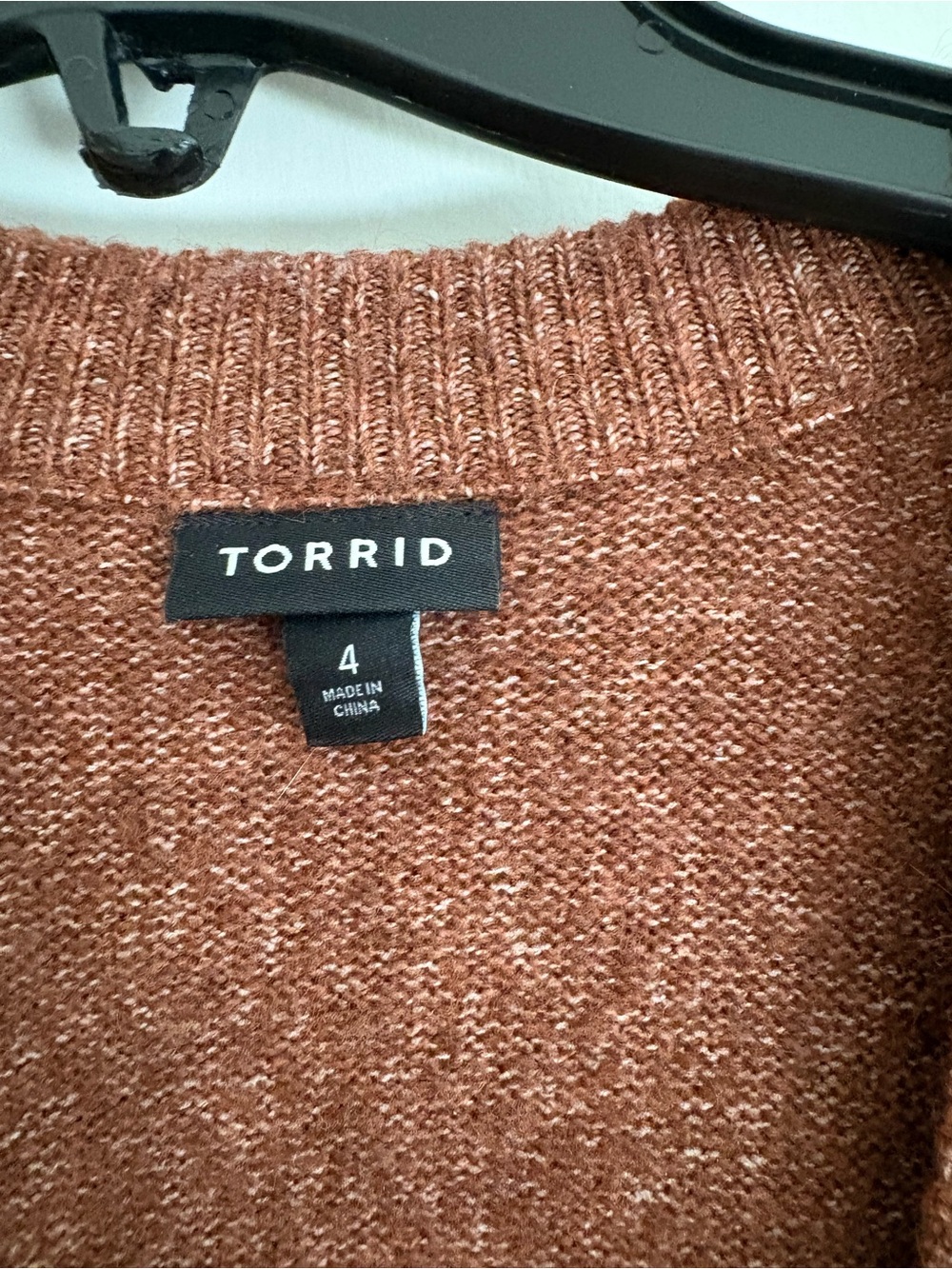 torrid Rust-Brown V-Neck Button Cardigan - Picture 2 of 4
